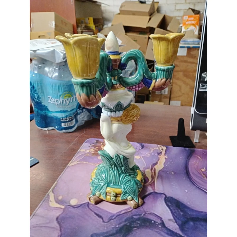 Danna Cullen Design Porcelain‎ Cherib Pillar Candelabra Zrike Co.